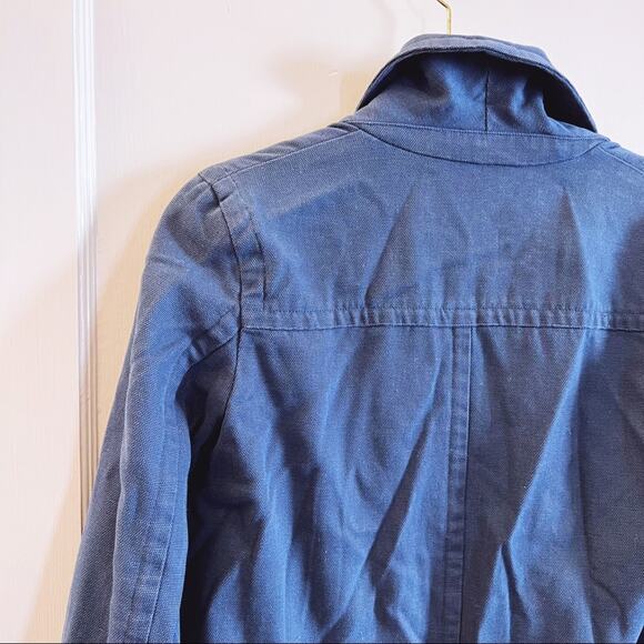 Lacoste Blue Cotton Double-Breasted Blazer - Picture 11 of 13